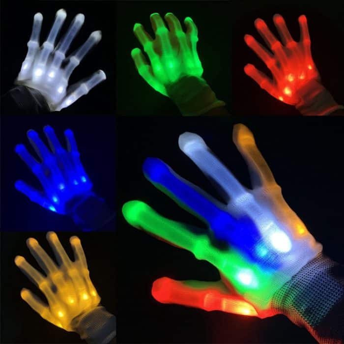 1 Paar Hand Bones LED leuchtende Handschuhe, XL – Bild 5