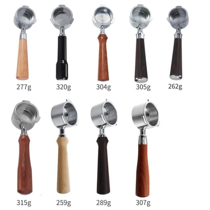 Bodenloser Griff für Kaffeemaschinen aus Zinklegierung für DeLonghi, Stil:, Beech Flat Button, Plastic, Bamboo Without Button, Red Gem Without Button, Red Gem Two Wire Circle, Red Gem Straight, Black Rosewood Straight, Red Rosewood Flat Button... – Bild 2