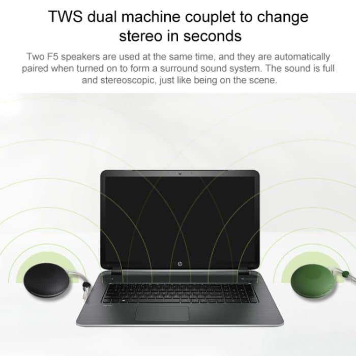 F5 TWS Wasserdichter Mini-Bluetooth-Lautsprecher für den Außenbereich mit Lanyard-Unterstützung. Freihändig – Bild 5