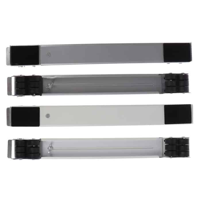 2 Stück Waschmaschinenständer, beweglicher, verstellbarer Kühlschranksockel, Washing Machine Stand (Silver), Washing Machine Stand (White) – Bild 2