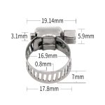 100 Stück Edelstahl-Wasserrohr-Schlauchschelle, Stainless Steel Pipe Clamp – Bild 3