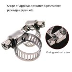 100 Stück Edelstahl-Wasserrohr-Schlauchschelle, Stainless Steel Pipe Clamp – Bild 5