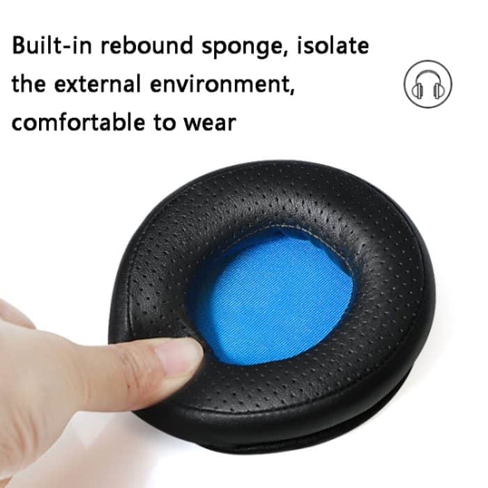 2 Stück Headset-Schwamm-Ohrenschützer für Razer Kraken 7.1 V1 Pro, Black+Black Net, Black+Orange Net, Black Flannel, Black+Blue Net, Black+Green Net – Bild 5