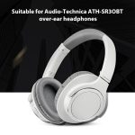 2 Stück Protein Skin Headset-Ohrenschützer für Audio-Technica ATH-SR30BT, Black Protein Leather – Bild 4