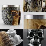 Schädelreinigende Rasier- und Schaumwerkzeuge, Armor Bubbling Bowl, Robot Bubbling Bowl, Skull Head Bubbling Bowl, Skull Head Beard Brush, Beard Brush Golden, Beard Brush Silver, Beard Brush Black – Bild 4