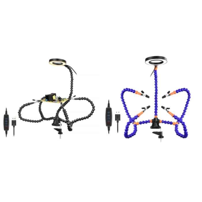 SN5BK-USB 4-Krallen-Lampe, verstellbare Desktop-Lötstation, SN5BK-USB(Black), SN5BK-USB(Blue) – Bild 2