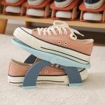 2 Stück 3-stufig verstellbares doppellagiges Schuhregal, Blue, Orange, Pink – Bild 5