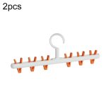 2 Stück LSAI07 360-Grad-Rotations-Anti-Verwicklungs-Trockengestell, White Orange, White Gray, Pink White, Blue White