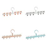 2 Stück LSAI07 360-Grad-Rotations-Anti-Verwicklungs-Trockengestell, White Orange, White Gray, Pink White, Blue White – Bild 2