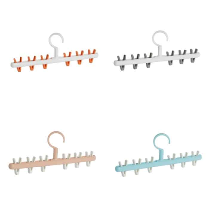 2 Stück LSAI07 360-Grad-Rotations-Anti-Verwicklungs-Trockengestell, White Orange, White Gray, Pink White, Blue White – Bild 2