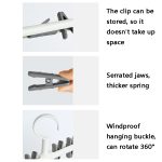 2 Stück LSAI07 360-Grad-Rotations-Anti-Verwicklungs-Trockengestell, White Orange, White Gray, Pink White, Blue White – Bild 4