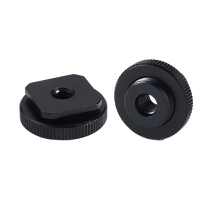 2 Stück Aluminium-Blitzschuh-Einzelmutterschraube, 5/8 Male to 1/4 Female Adapter, 5/8 Male to M6 Female Adapter