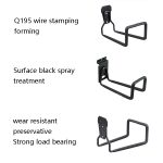 2 Stück Pipeline-Haken, schwerer Wasserrohr-Draht-Aufbewahrungs-Garagenhaken, Stil:, On Wall, Groove Plate – Bild 3