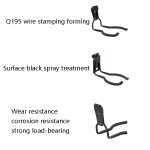 2 Stück Elektrowerkzeughaken Wandbehang Metallregal, Stil:, 820 Black, 830 Black – Bild 3