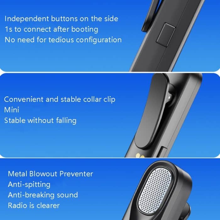 FerTo DX01 Drahtloses Kragenmikrofon 2,4 G Live-Übertragungsausrüstung, Stil:, TYPE-C, 8 Pin, TYPE-C + Charging Bin, 8 Pin + Charging Bin – Bild 4