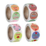 10 Stück runde Kraftpapier-Dankeschön-Aufkleber, Party-Geschenkanhänger, A-160, A-161, A-162, A-163 – Bild 2