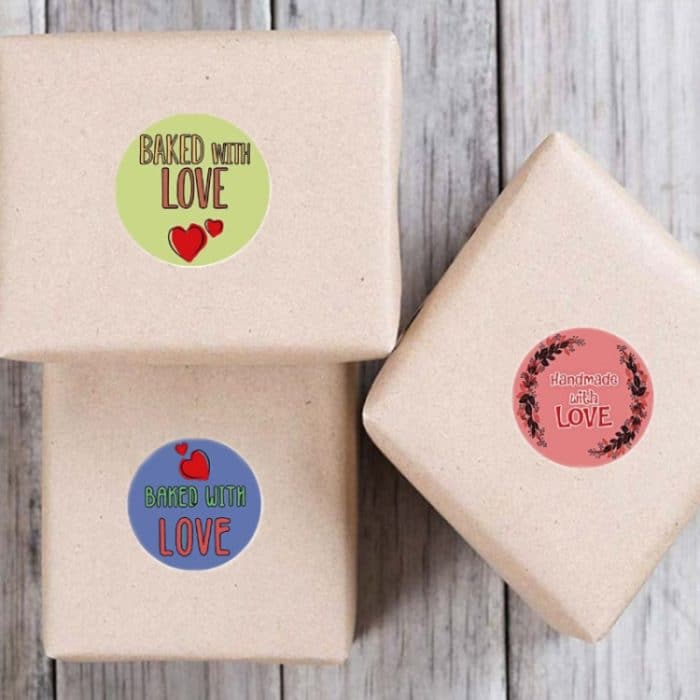 10 Stück runde Kraftpapier-Dankeschön-Aufkleber, Party-Geschenkanhänger, A-160, A-161, A-162, A-163 – Bild 4