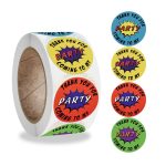 10 Stück florale herzförmige Dankeschön-Aufkleber für Party, Hochzeit, Dekoration, Etikett, A-196