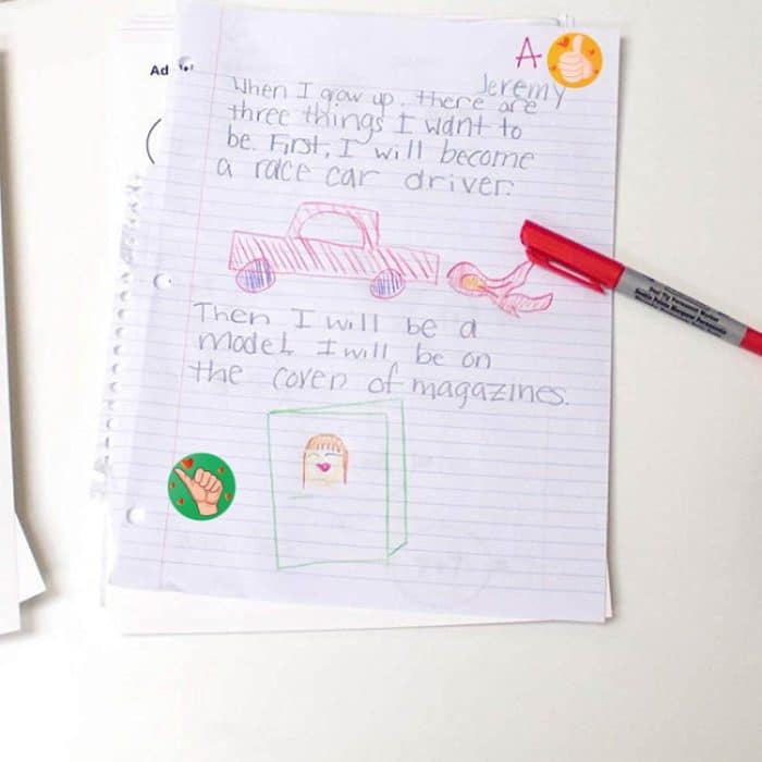 10 Stück Cartoon-Daumen hoch-Lehrer-Ermutigungsetikett, 2.5cm / 1 inch – Bild 4