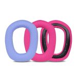 1 Paar Schwamm-Ohrenschützer-Kopfstützenpolster für Logitech G435, Rose Red Earmuffs, Blue Earmuffs, Black Headbeam, Purple Headbeam, Blue Headbeam – Bild 5