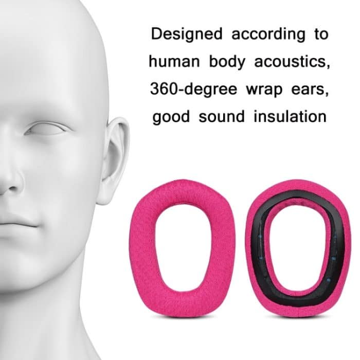 1 Paar Schwamm-Ohrenschützer-Kopfstützenpolster für Logitech G435, Rose Red Earmuffs, Blue Earmuffs, Black Headbeam, Purple Headbeam, Blue Headbeam – Bild 3