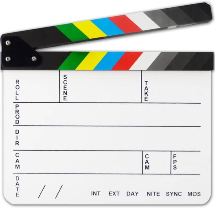 30 x 25 cm English Bunte Acryl Clapperboard TV Film Film Clapper Board – Bild 1
