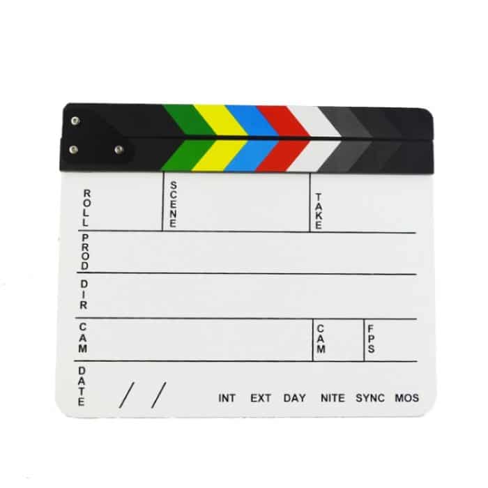 30 x 25 cm English Bunte Acryl Clapperboard TV Film Film Clapper Board – Bild 2