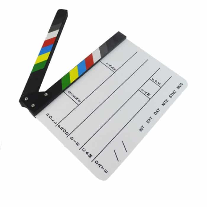 30 x 25 cm English Bunte Acryl Clapperboard TV Film Film Clapper Board – Bild 3