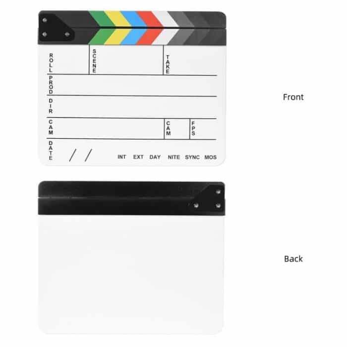 30 x 25 cm English Bunte Acryl Clapperboard TV Film Film Clapper Board – Bild 4
