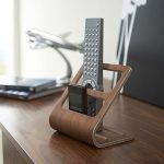 Couchtisch-Aufbewahrungsregal aus Holz mit Multifunktions-Fernbedienungs-Organizer, Wood Color, Walnut