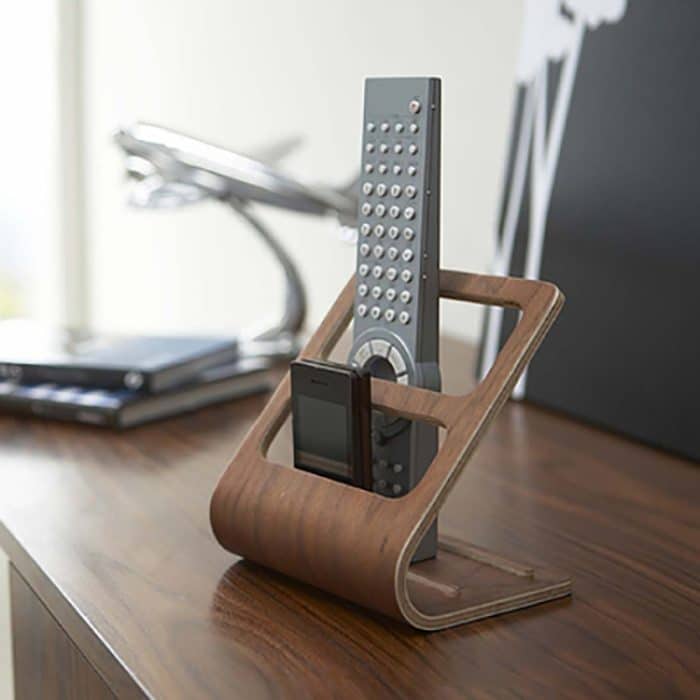 Couchtisch-Aufbewahrungsregal aus Holz mit Multifunktions-Fernbedienungs-Organizer, Wood Color, Walnut – Bild 1