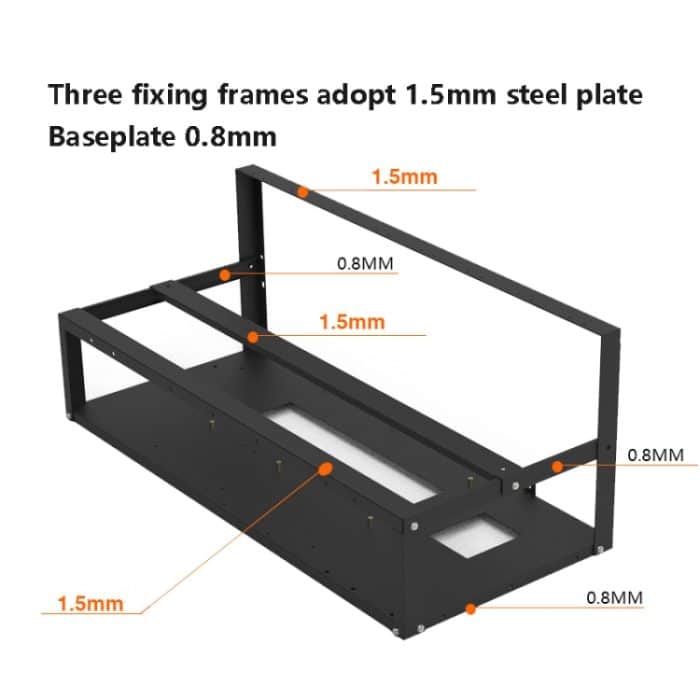 GR-8K605 Offenes Gehäuse, 6 Karten, 8 Karten, feste Halterung – Bild 4