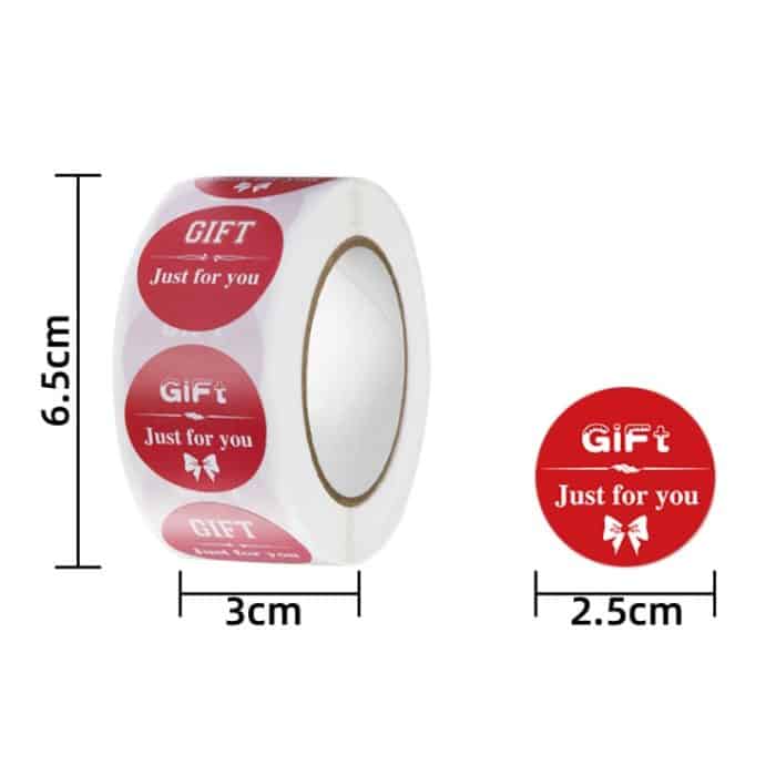 5 STÜCK GESCHENK „Just For You“, runder Aufkleber, Siegelaufkleber, 2.5cm / 1 Inch – Bild 3