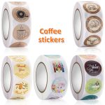 5 PCS Pearl Milk Tea Cup Thank You Aufkleber Coffee Shop Sealing Sticker, 2.5cm / 1 Inch – Bild 2
