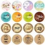 5 PCS Pearl Milk Tea Cup Thank You Aufkleber Coffee Shop Sealing Sticker, 2.5cm / 1 Inch – Bild 5