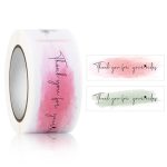 5 Stück rechteckiger Aufkleber „Vielen Dank für Ihre Bestellung“., 2.5x7.5cm