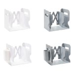 Zusammenklappbarer und ausziehbarer Buchaufbewahrungsständer für den Schreibtisch, White, Grey, White + Pen Holder, Gray + Pen Holder – Bild 2