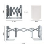 Zusammenklappbarer und ausziehbarer Buchaufbewahrungsständer für den Schreibtisch, White, Grey, White + Pen Holder, Gray + Pen Holder – Bild 3
