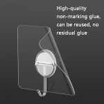 8 Stück WL-003-08 7 x 7 cm multifunktionaler Edelstahl-Klebehaken, Transparent, Brushed Silver – Bild 5