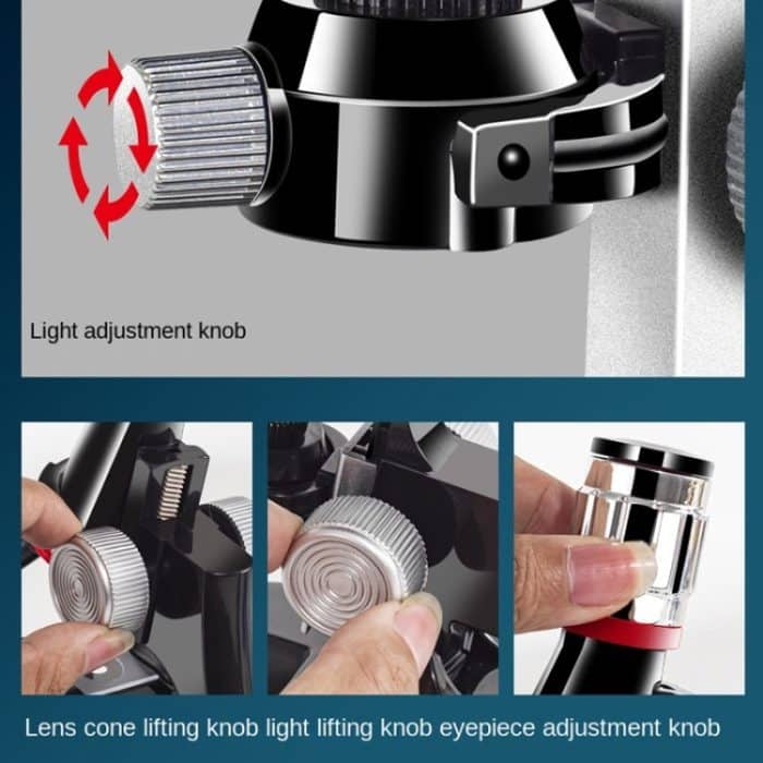 HD 1200 Mal Mikroskop Kinder Lernspielzeug, Black, Pink, Light Blue – Bild 6