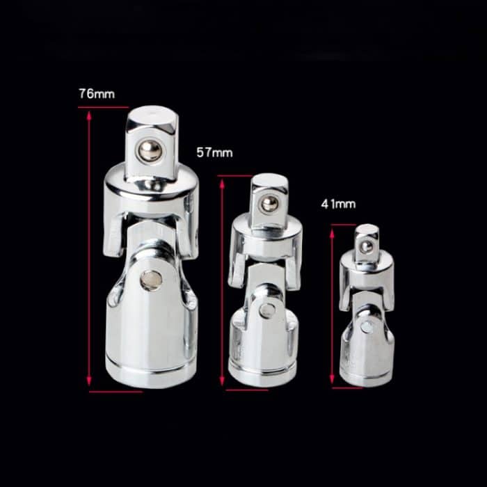 Um 360 Grad drehbares Hülsengelenk, 5 PCS 1/4 inch, 5 PCS 3/8 inch, 5 PCS 1/2 inch, 3 PCS / Set – Bild 3