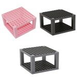 Multifunktionaler Aquarell-Ölstift, quadratischer Stifthalter mit 96 Löchern, Pink, Black, Grey – Bild 2