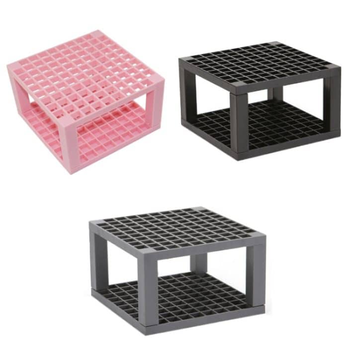 Multifunktionaler Aquarell-Ölstift, quadratischer Stifthalter mit 96 Löchern, Pink, Black, Grey – Bild 2