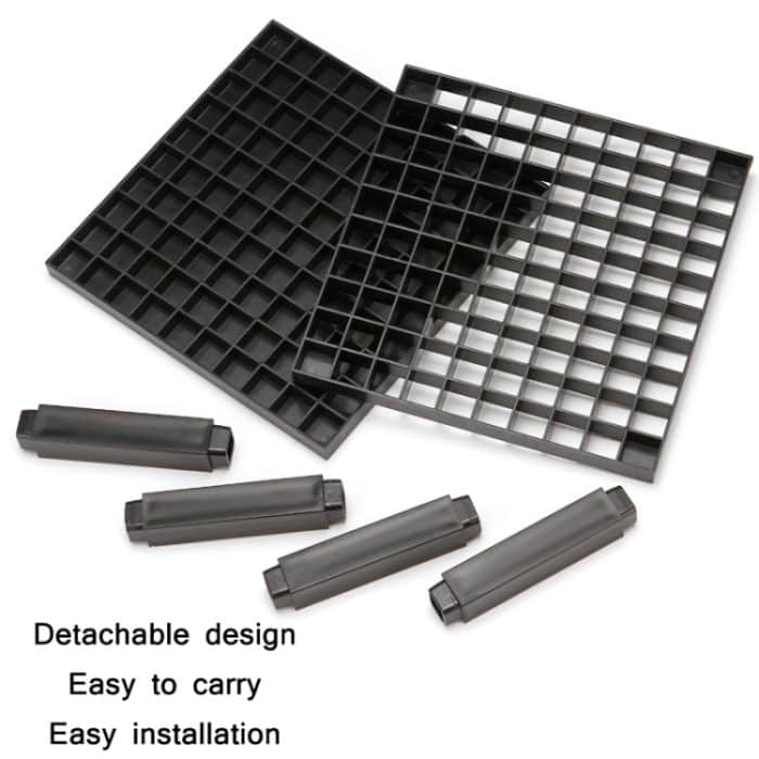 Multifunktionaler Aquarell-Ölstift, quadratischer Stifthalter mit 96 Löchern, Pink, Black, Grey – Bild 4