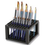 Multifunktionaler Aquarell-Ölstift, quadratischer Stifthalter mit 96 Löchern, Pink, Black, Grey – Bild 7