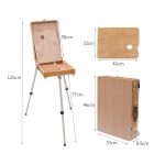 Tragbare Skizzenbox aus Holz, tragbare Staffelei aus Aluminiumlegierung, Portable Sketch Box – Bild 3