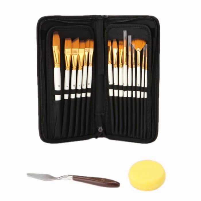 15-teiliges Ölgemälde-Stift-Set + Planentasche mit Spachtelschwamm, 15 PCS/Set Pen Set – Bild 2