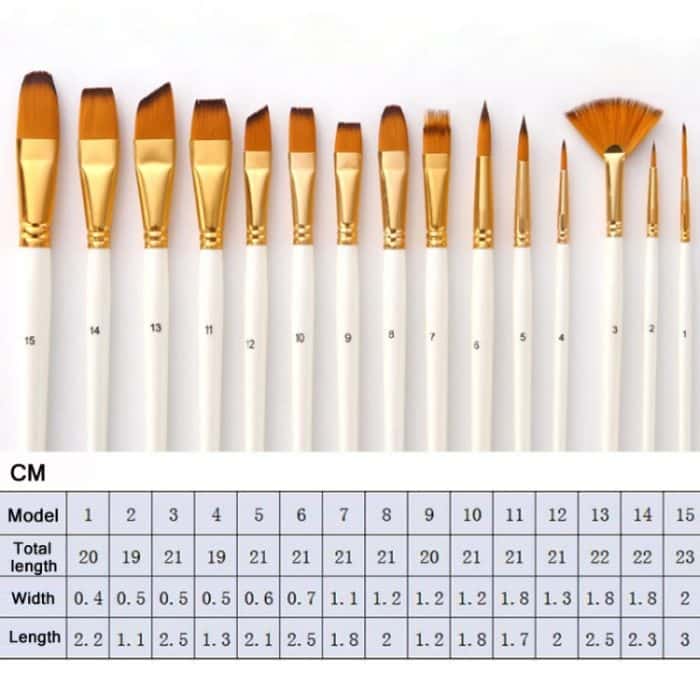 15-teiliges Ölgemälde-Stift-Set + Planentasche mit Spachtelschwamm, 15 PCS/Set Pen Set – Bild 3