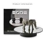 25 cm USB-Power-Rotationsständer Videoaufnahme-Requisiten-Plattenspieler, Black Mirror, White Mirror, Golden Mirror, Silver Mirror, White+White Velvet, White+Black Velvet, White Bottom Frosted, Black Bottom Frosted, Black+Black Velvet – Bild 7