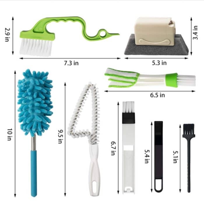 Groove-Fensterbank-Reinigungsbürste, 8 PCS / Set – Bild 2